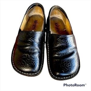 Alegria Deb Black Rose Euro 39 US 91/2 Great Condition